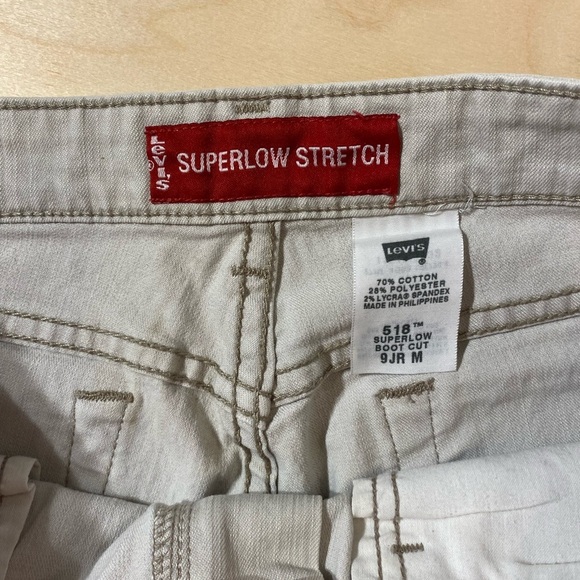 Levi’s 518 Super Low Stretch Boot Cut Jeans 9 JR M (II) - Picture 7 of 11